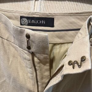 Sean John Men's 100% Linen Khaki Chinos fully lined